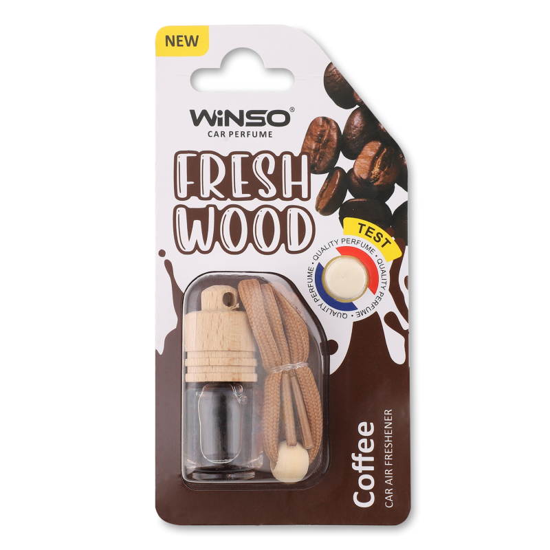 Ароматизатор д/авто Fresh Wood Coffee 4мл блістер Winso