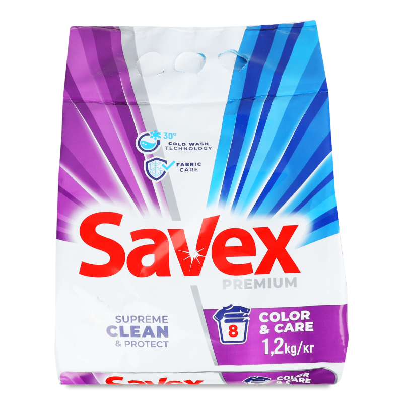 Порошок пральний Color&Care автомат 1,2кг Savex