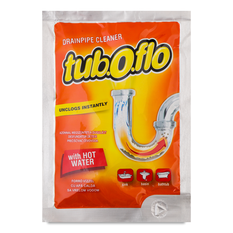 Засіб д/очищення зливних труб з гарячою водою 60г Tub.o.flo