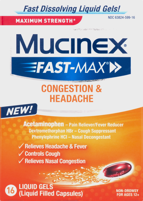 Mucinex FastMax Maximum Strength Liquid Gel Capsules Congestion