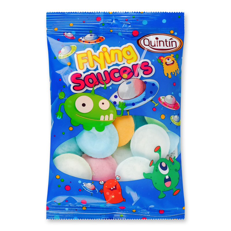 Диски вафельні Flying Sauсers з начинкою з щербету 26г Quintin