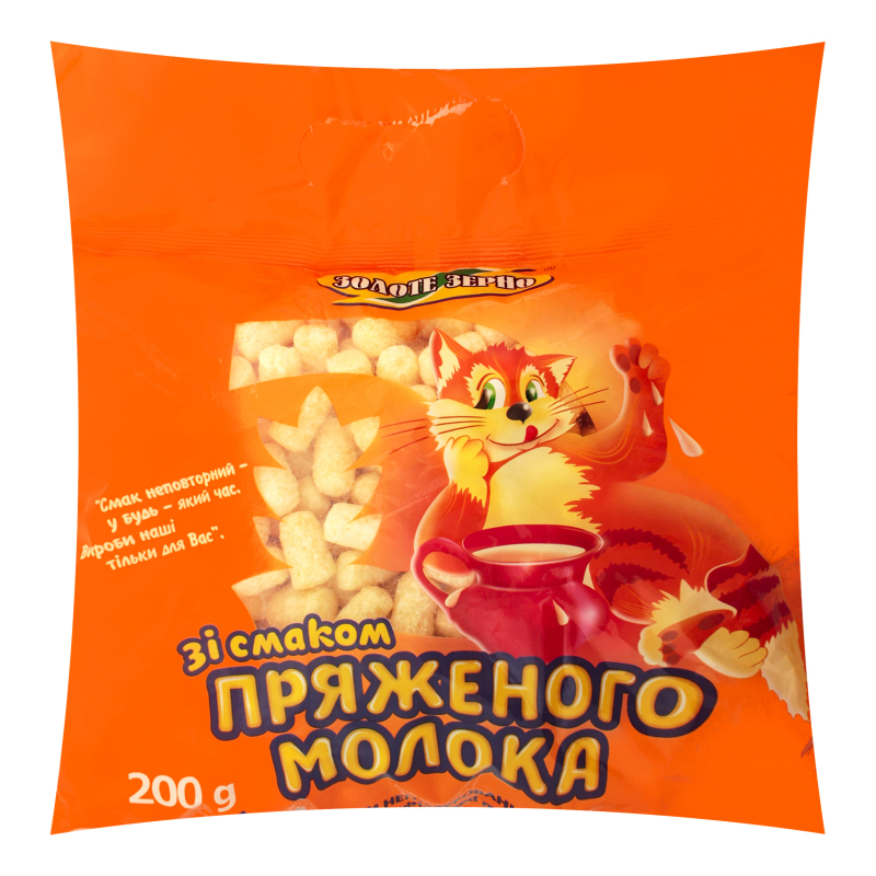 Кукурузные палочки золоте зерно с топленным молоком 200г (4820017292283)