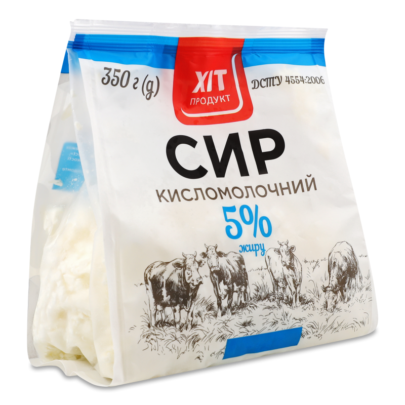Сир кисломолочний 5% 350г Хіт Продукт