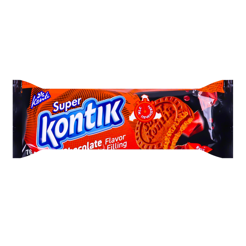 Печиво-сендвіч із начинкою зі смаком шоколаду Super Kontik Konti м/у