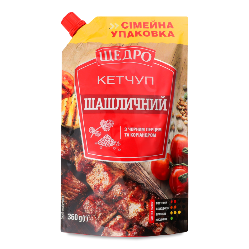 Кетчуп Шашличний 360г д/п Щедро
