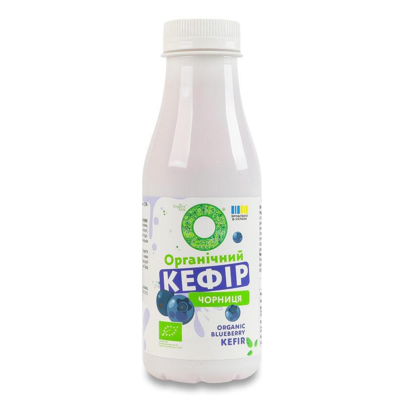 Кефір Органічний з наповнювачем Чорниця 2,5% 280г пет Organic Milk