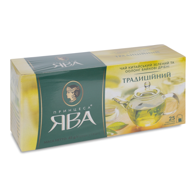 Чай Традиційний зелений та оолонг 25*1,8г Принцеса Ява