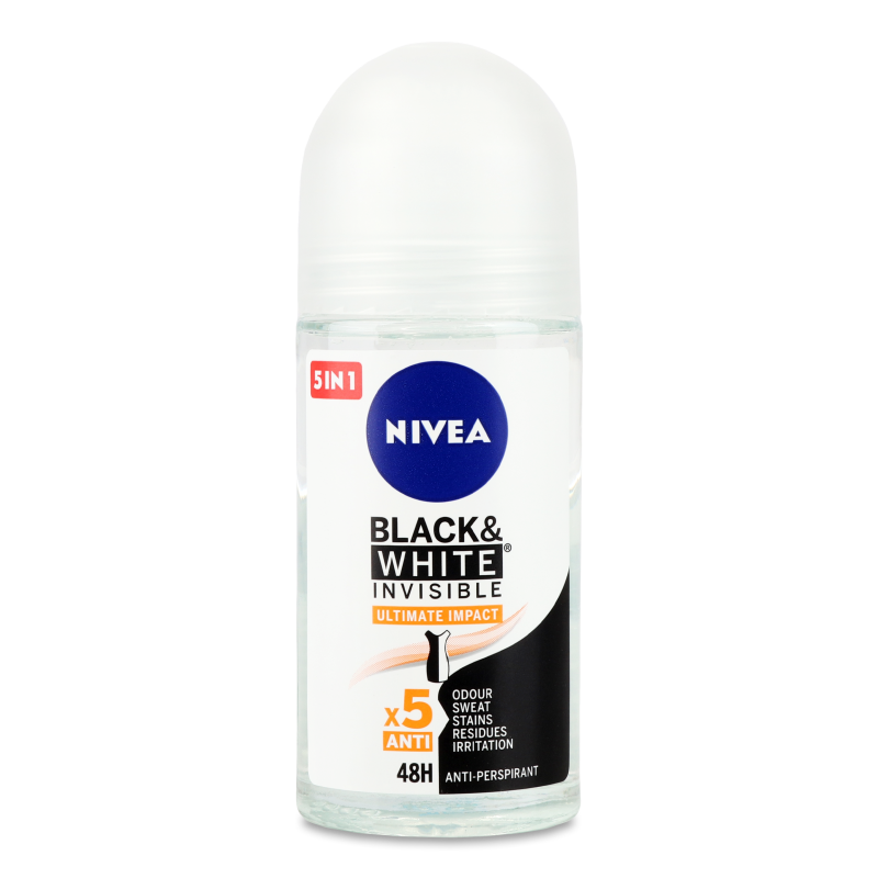 Антиперспірант Black&White Invisible Ultimate impact кульковий 50мл Nivea
