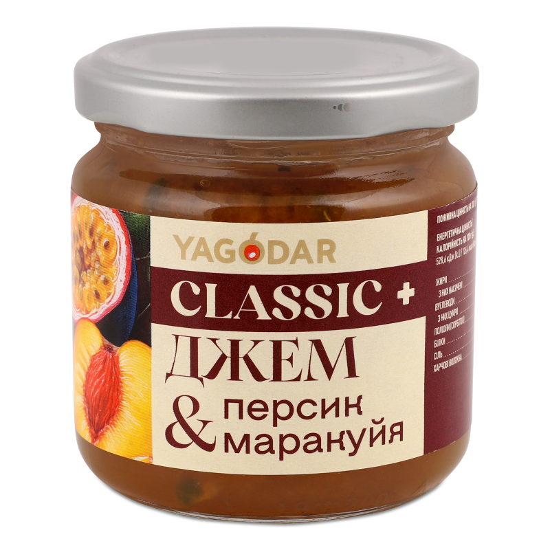 Джем Персик-маракуйя 210г твіст/б Yagodar