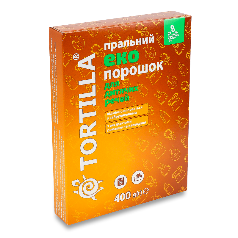 Порошок пральний д/дитячих речей Еко 400г Тортілла
