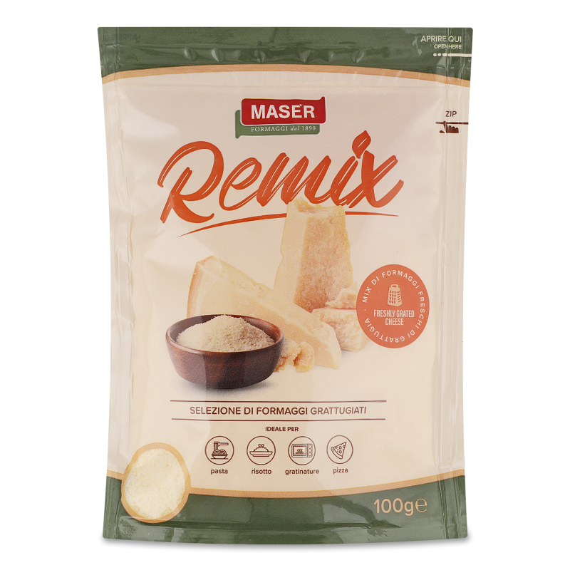 Сир Ремікс 20% тертий 100г Мазер