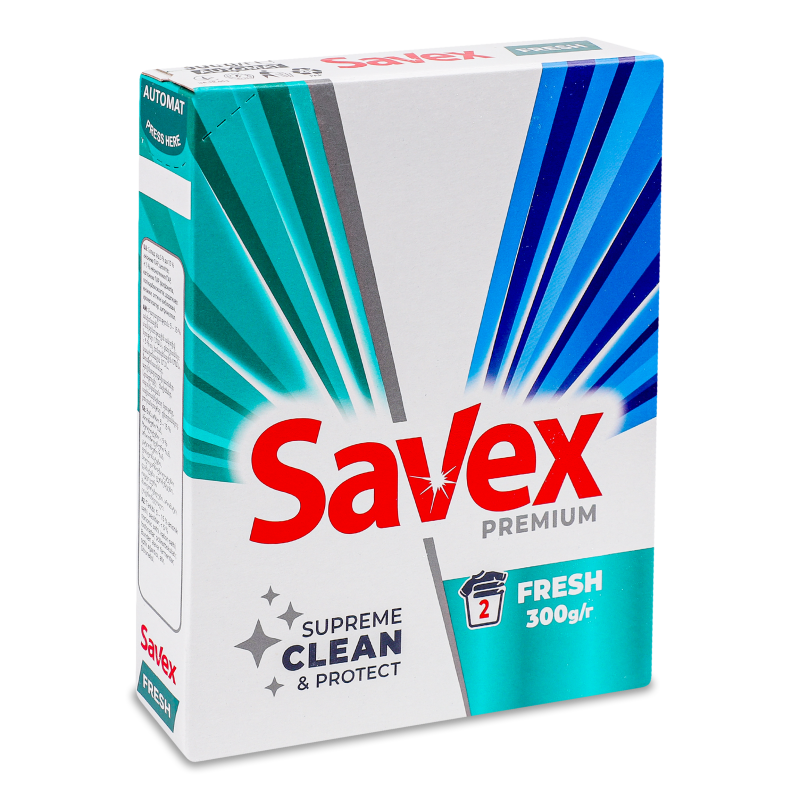 Засіб миючий порошкоподіний Premium Fresh автомат 300г Savex