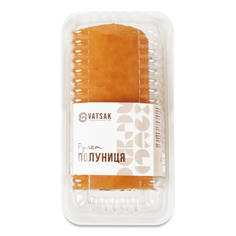 Рулет Полуниця 250г Вацак