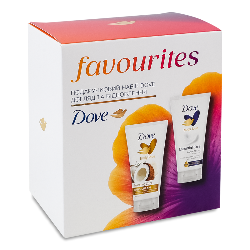 Набір Догляд та відновлення Крем д/рук Відновлення 75мл+Крем д/рук Основний догляд 75мл Dove