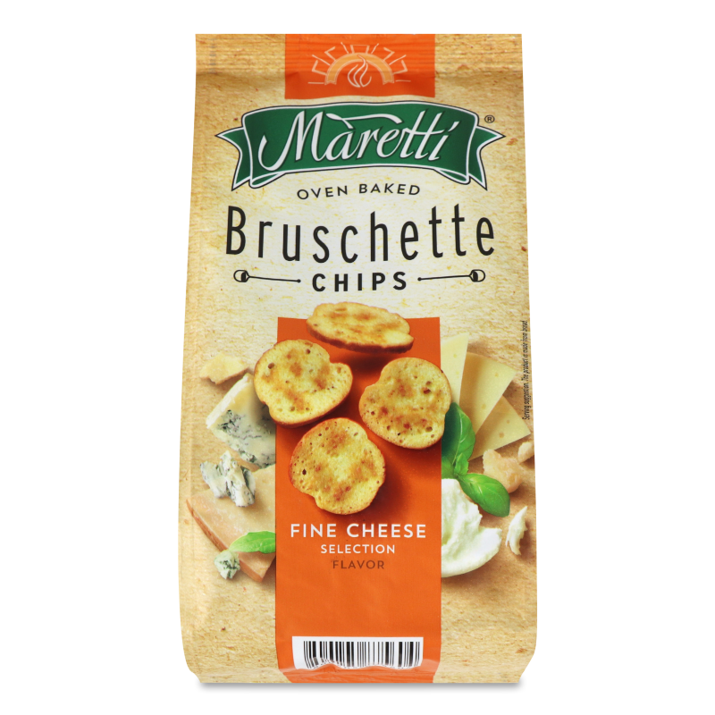 Брускети хлібні з смаком Суміш сирів 70г Маретті