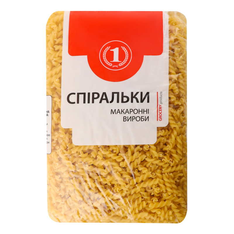 Вироби макаронні Спіральки ТМ "1" м/у