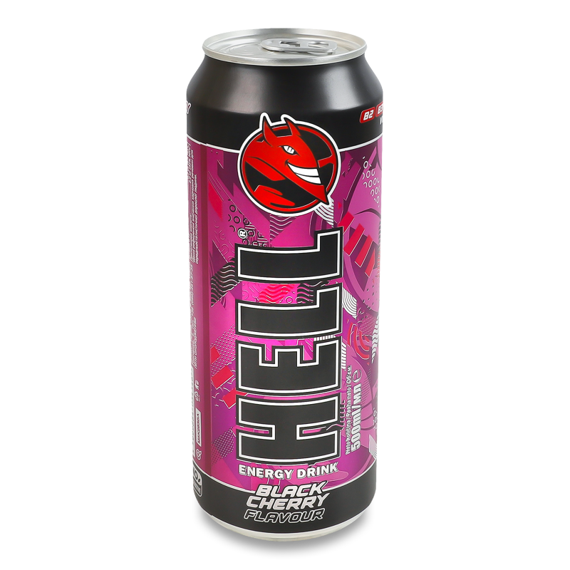 Напій енергетичний безалкогольний Black Cherry газований 500мл ж/бHell