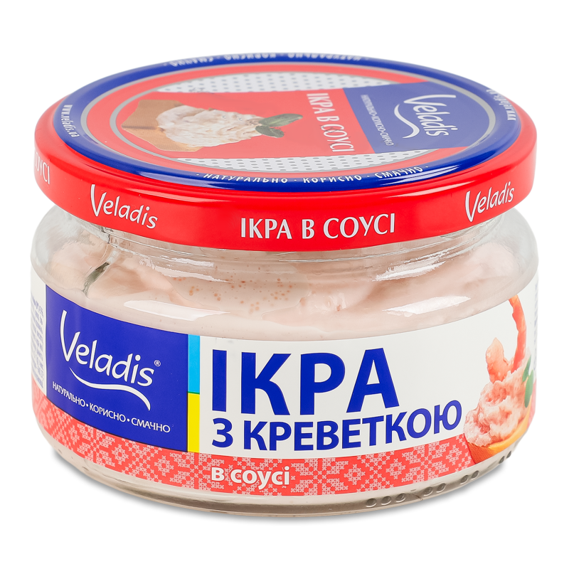 Ікра оселедця з креветкою в соусі 160г твіст/б Veladis