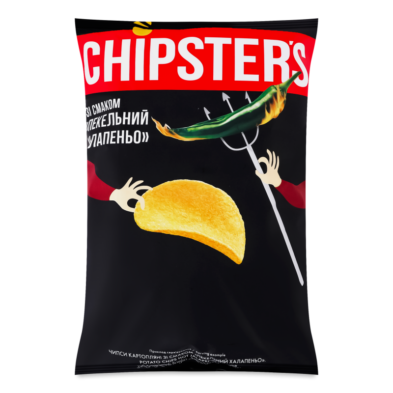 Чипси з смаком Пекельний халапеньо 100г м/у Chipster’s