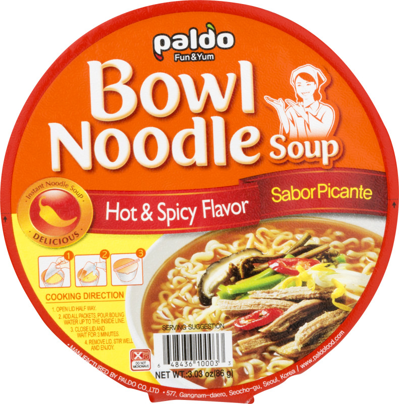 Paldo Bowl Noodle/Hot&spicy 3.03oz (648436100033)