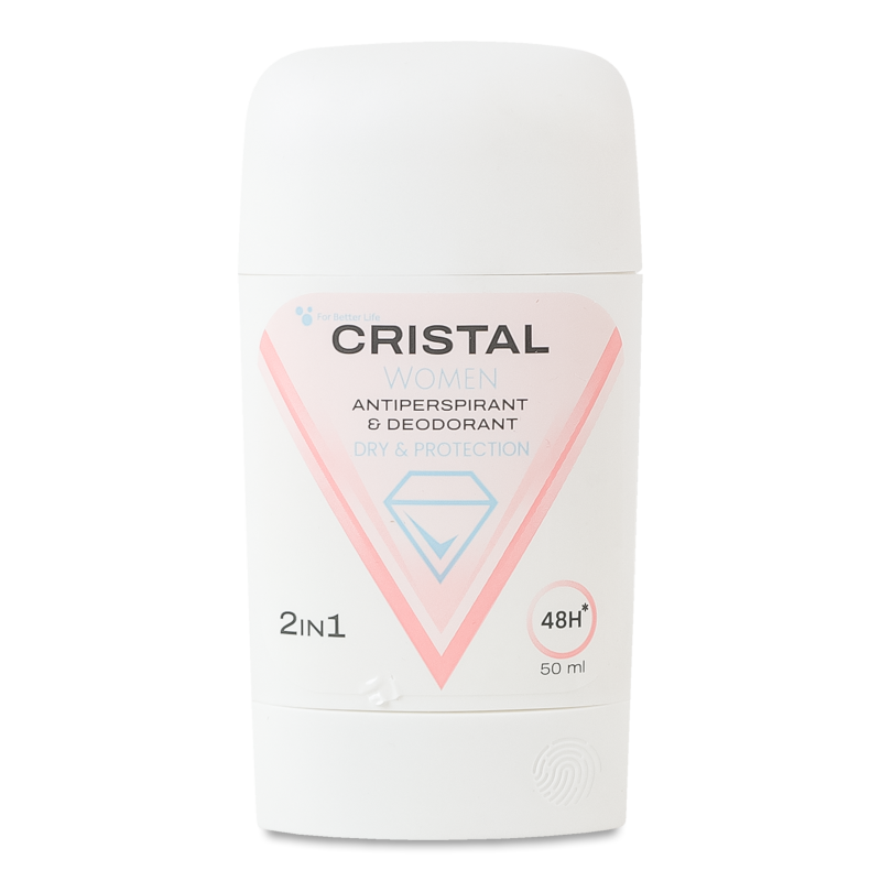 Антиперспірант-дезодорант 2в1 Dry&Protection 50мл твердий Cristal