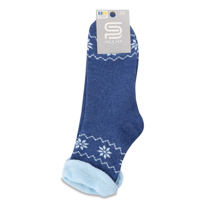 Шкарпетки жіночі класичні махрові з відворотом бавовна р.23-25 Premier Socks