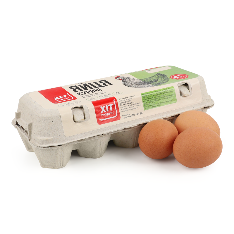 Яйця курячі 1категорії 10шт Хіт Продукт