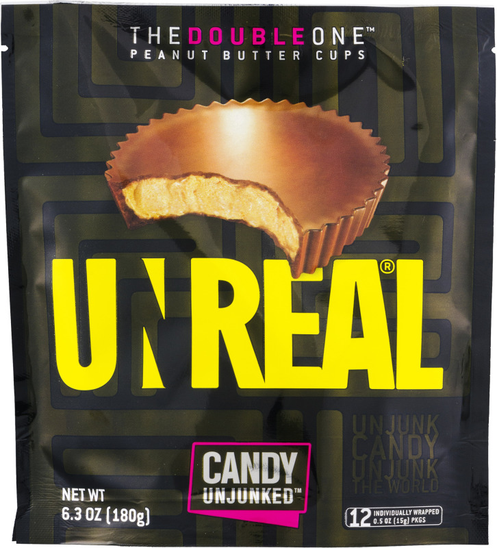 Unreal candy unjunked the double One Peanut Butter cups - 12 ct (858135003089)