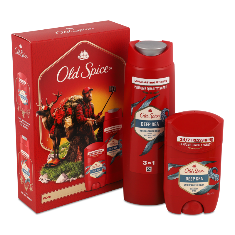 Набір Deep Sea Дезодорант твердий 50мл+Гель д/душу та шампунь 3в1 250мл Old Spice