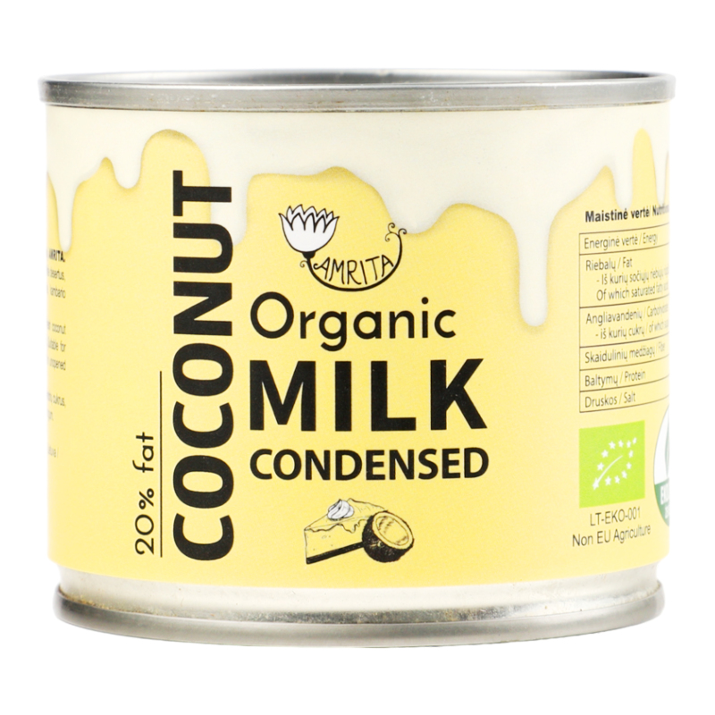 Молоко згущене 20% кокосове Organic Amrita з/б