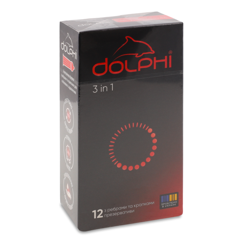 Презервативи Три в одному 12шт Долфі