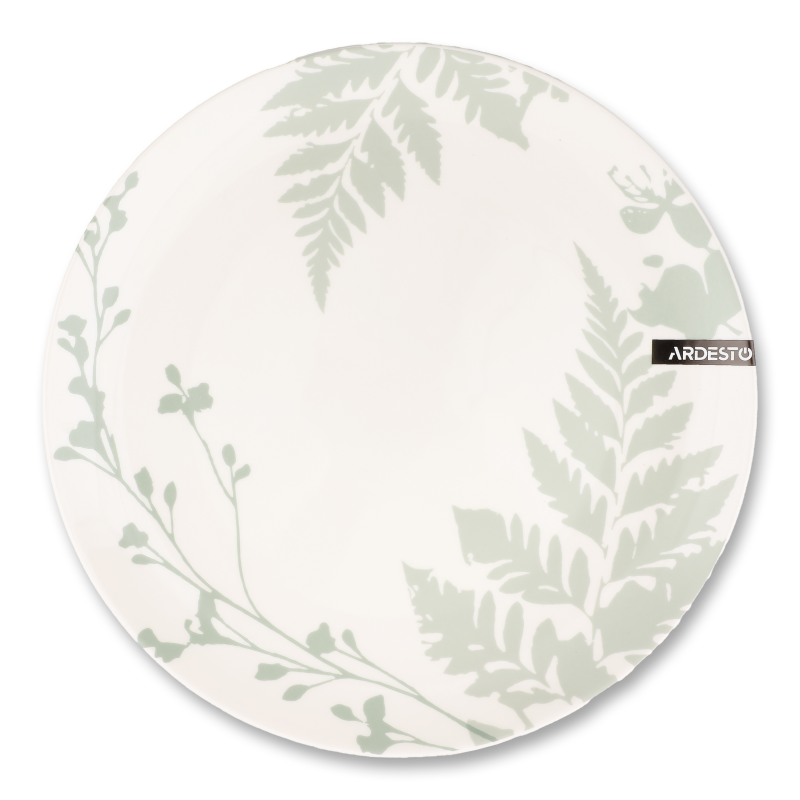 Тарілка обідня Capri біло-зелена порцеляна 26,8см Ardesтo