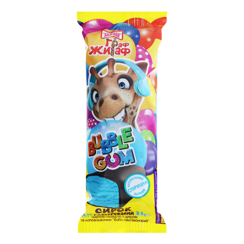 Сирок глазурований 23% Buble Gum Граф Жираф Злагода м/у