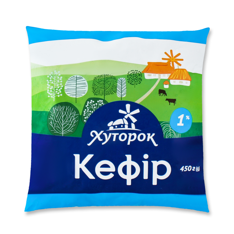 Кефір 1% 0,45л п/е Хуторок