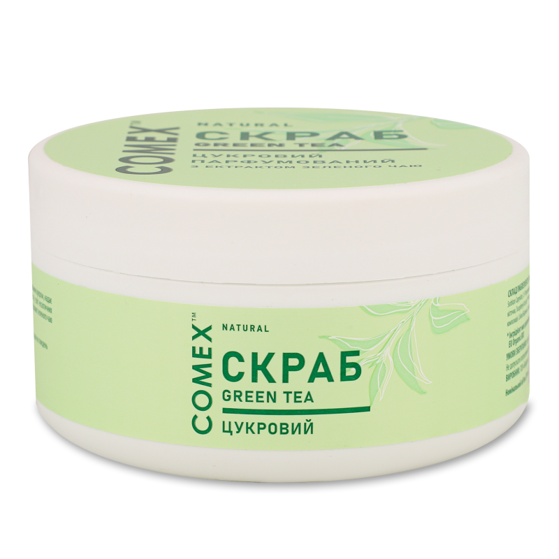 Скраб д/тіла цукровий з екстрактом зеленого чаю парфумований 250мл Комекс