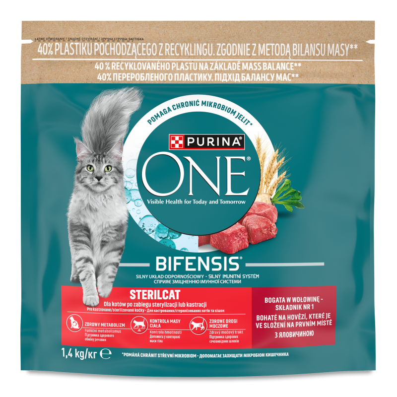 Корм д/стерилізованих котів Bifensis з яловичиною сухий 1,4кг Purina One