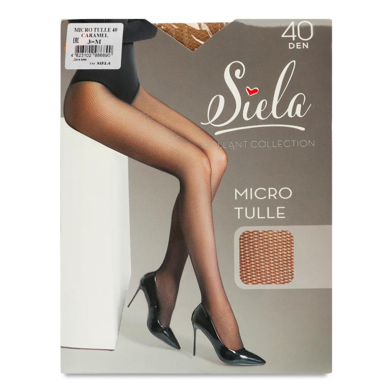 Колготи жіночі Мікро Тюль карамель 40ден р.3 Сіела