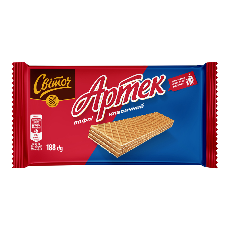 tradition et innovation Pâtissier  Vol.1 Вафлі класичні Артек Світоч м/у 188г Світоч(8445291098572