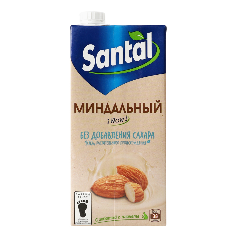 Напиток миндальный ультрапастеризованный без сахара Santal т/п 1л ...