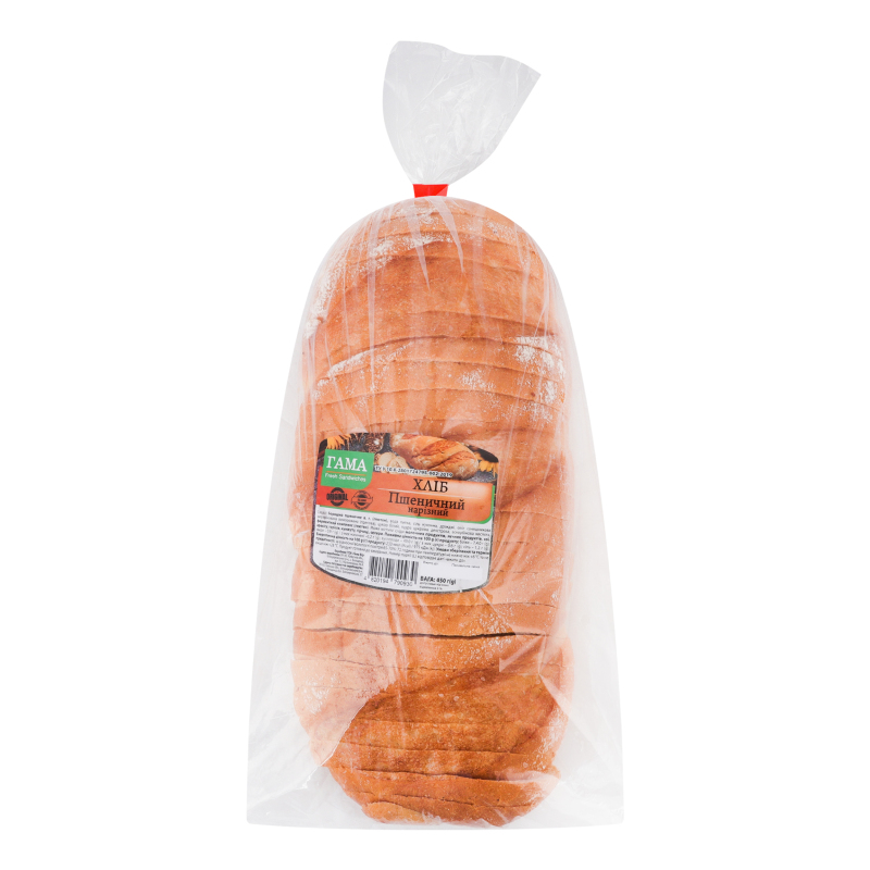 Хліб нарізний Пшеничний Гама Fresh Sandwiches м/у
