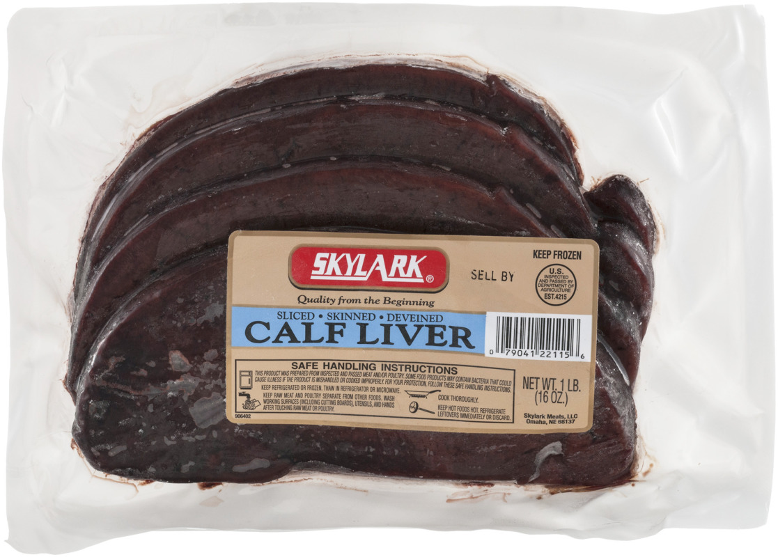 Skylark Sliced, Skinned and Deveined Calf Liver Skylark(79041221156