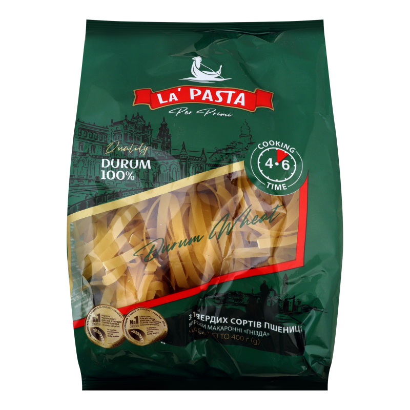 Вироби макаронні з твердих сортів пшениці Гнізда Тальятелле La' Pasta Per Primi м/у