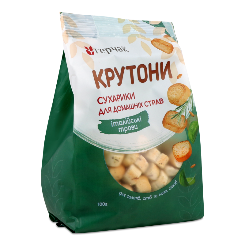Крутони з італійськими травами 100г Герчак