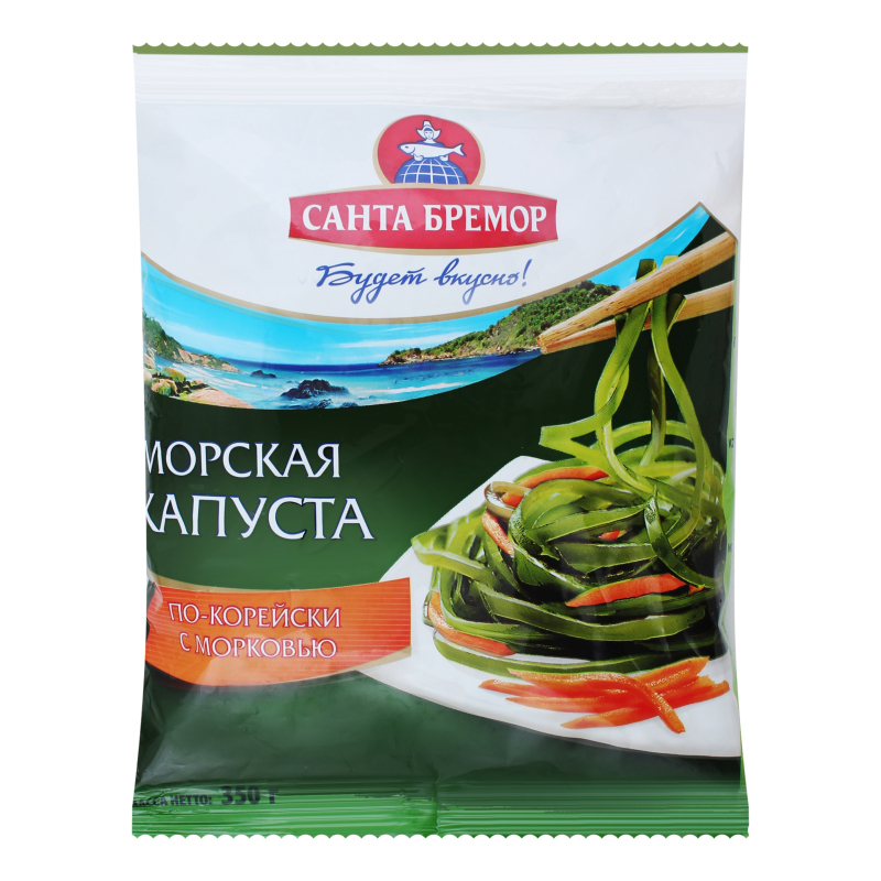 Капуста морская маринованная по-корейски с морковью Санта Бремор м/у ...
