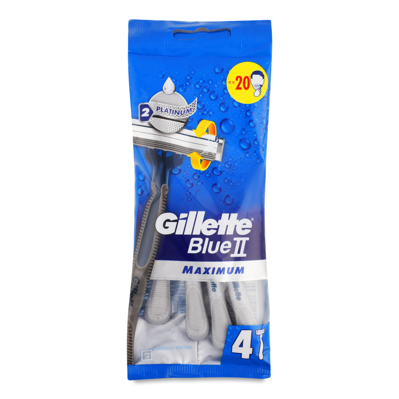 Станок д/гоління одноразовий Блу ІІ Платинум Максимум 4шт Джилет