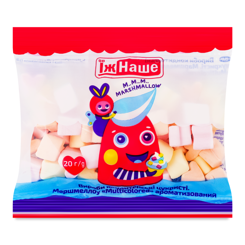 Маршмеллоу Мультіколоред ароматизований 20г Їж наше