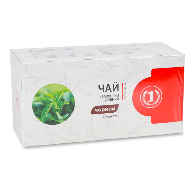 Чай чорний байховий купажований дрібний 20*1,5г ТМ “1”