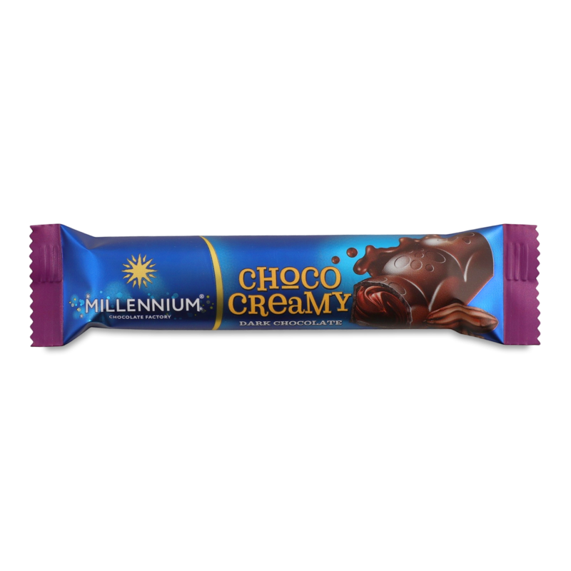 Шоколад Choco Creamy чорний з начинкою 38г стік Millennium