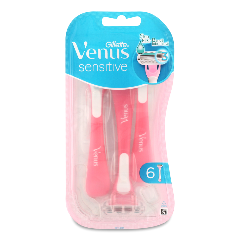 Станок д/гоління одноразовий Венус Сенситів 6шт Джилет