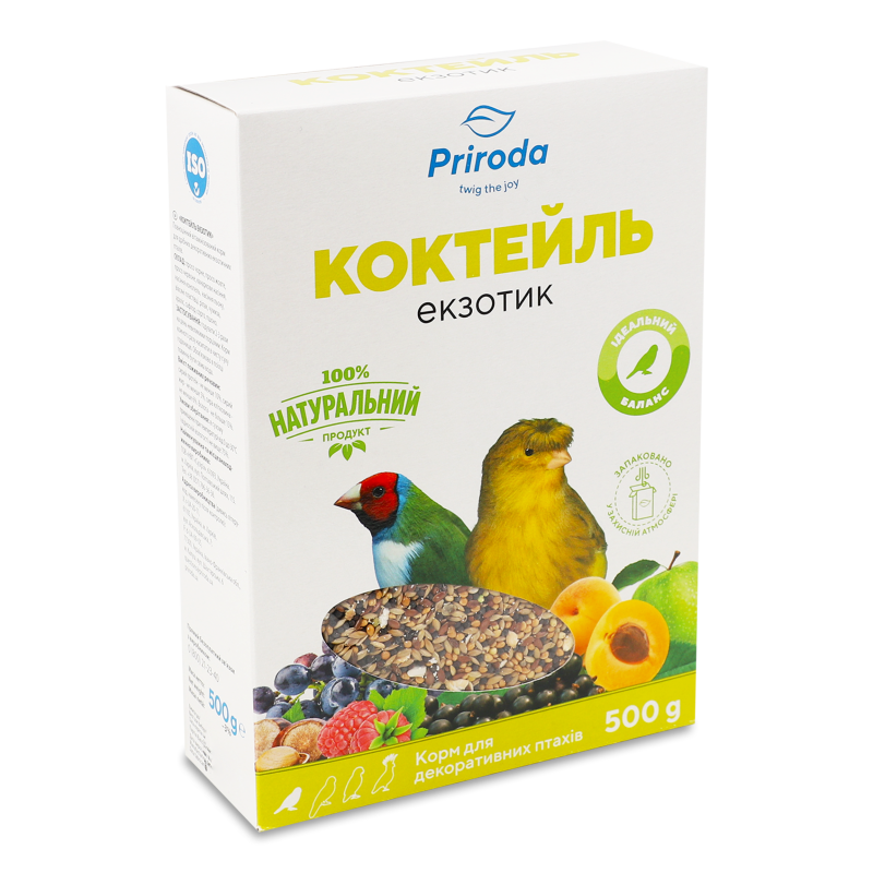 Корм д/декоративних птахів Коктейль Екзотик 500г Природа